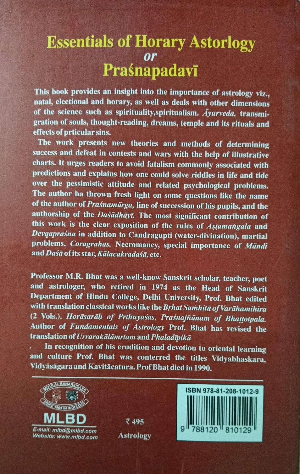 Essentials of Horary Astrology or Prasnapadavi by Bhat - Image 2